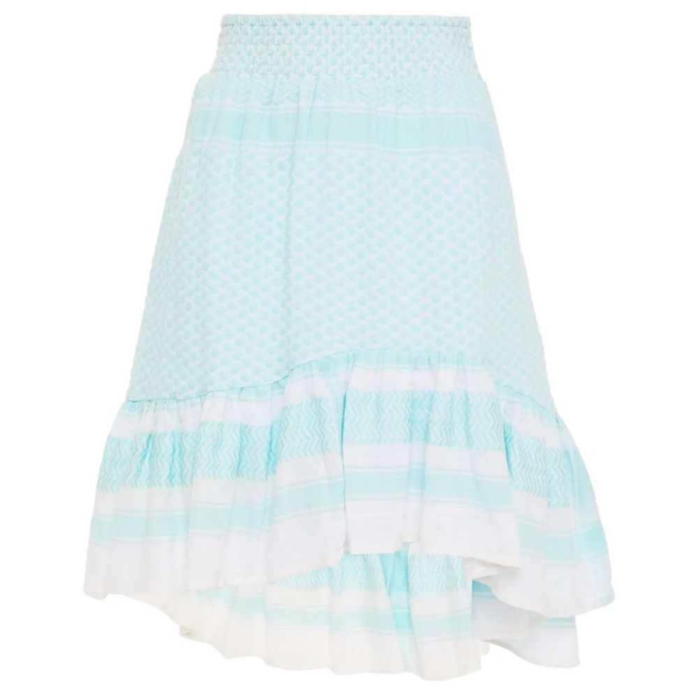Cecilie Copenhagen Asymmetric ruffled jacquard skirt